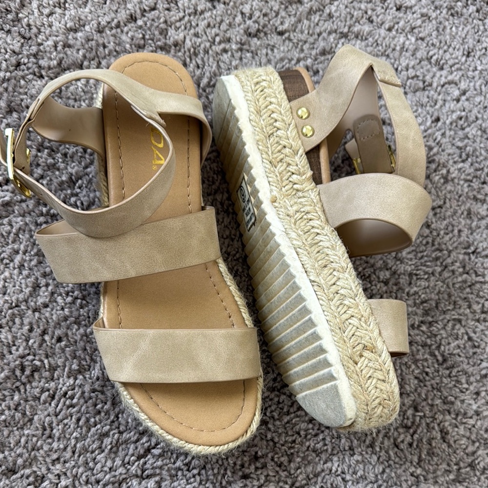 Beige Espadrille Sandals